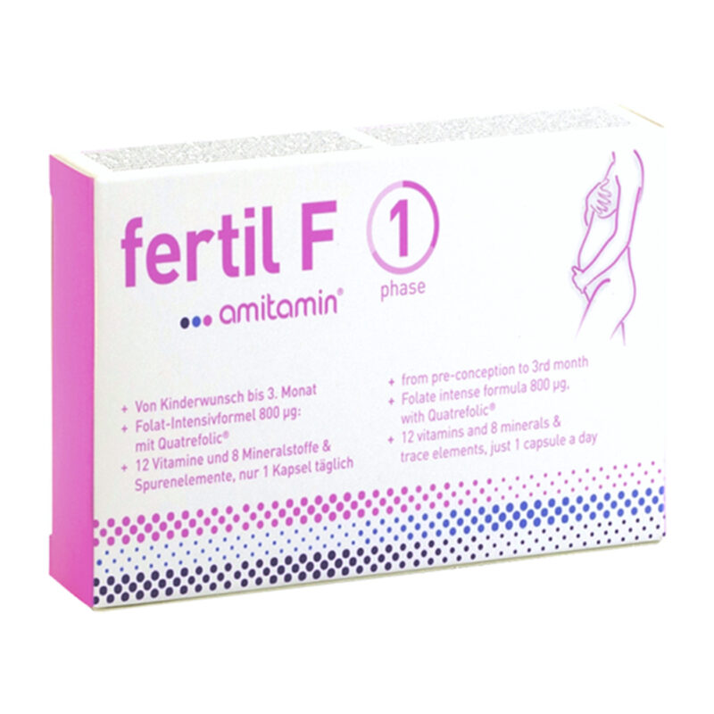amitamin® fertil F Phase 1- Superior Fertility Formula for Women Planning to Conceive Original from Germany (30 Days’ Supply)