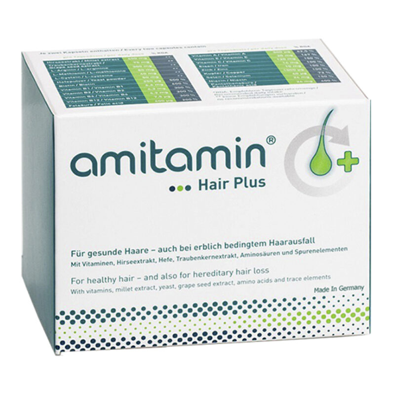 amitamin®Hair Plus-Helps Grow & Maintain Healthy Hair-Made In Germany (30 Days Supply)