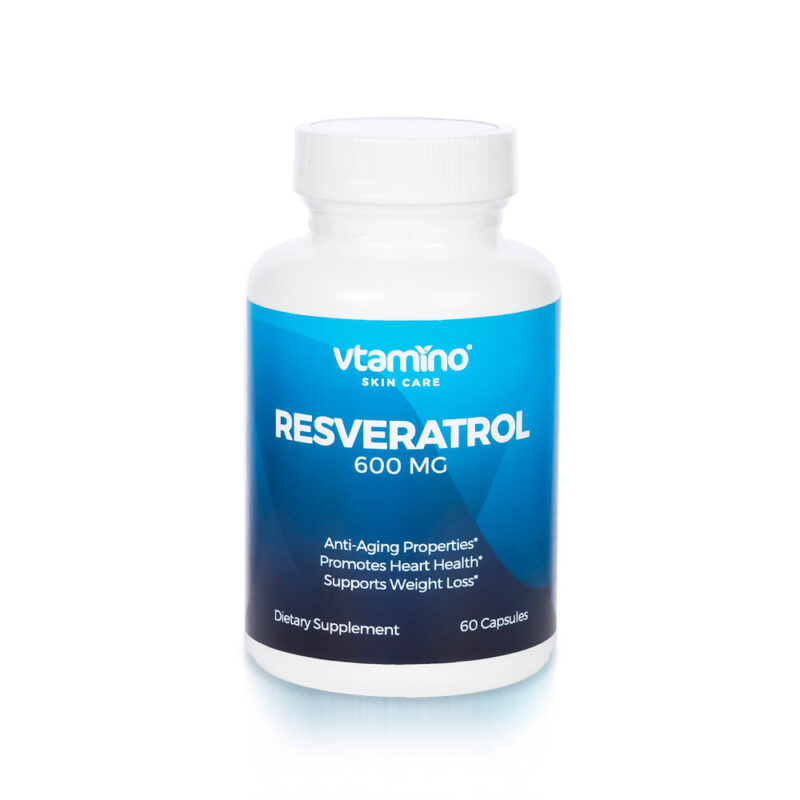 Vtamino Resveratrol- Slows The Aging Process & Cell Damage Skin cancer is caused by (60 Days Supply)