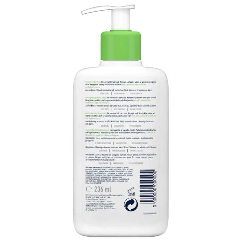 CeraVe Hydrating Cleanser 236ml (FOR NORMAL TO DRY SKIN) - Image 2