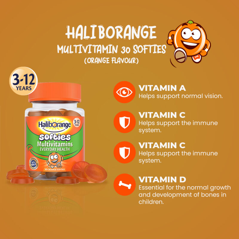 Haliborange Multivitamins Softies (Orange Flavour) - 30 Softies - Image 3