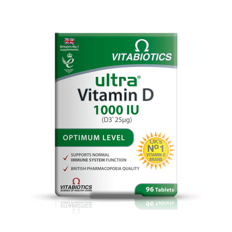 Ultra Vitamin D 1000IU D3 Vitabiotics (Supports immune function and all round health and wellness)