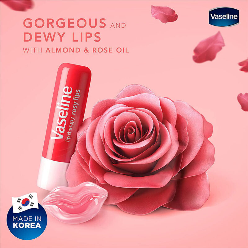 Vaseline Rosy Lips Therapy Balm (Lip balm for soft and glossy lips) - Image 3