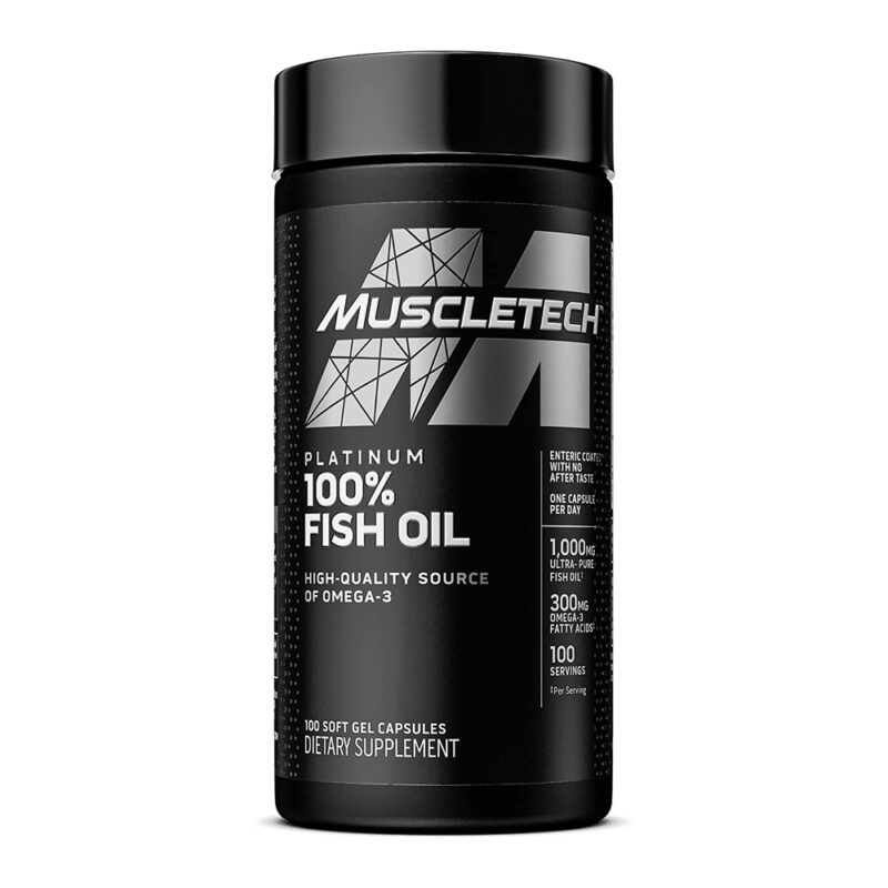 Muscletech Platinum 100% Fish Oil, 100 Caps (Burn Body Fat and Promote Muscle Growth)