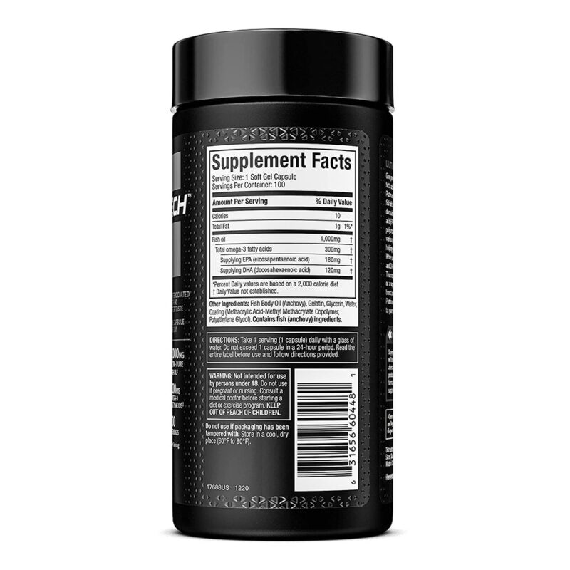 Muscletech Platinum 100% Fish Oil, 100 Caps (Burn Body Fat and Promote Muscle Growth) - Image 2