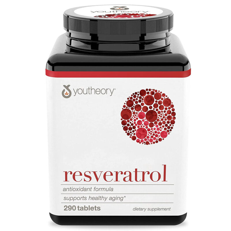 Youtheory Resveratrol SuperFruits, 290 Tabs (Supports healthy aging, sleep, weight, energy)