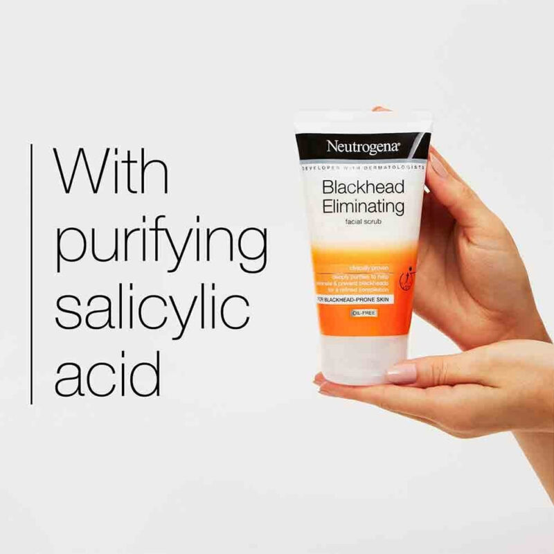 Neutrogena Blackhead Eliminating Facial Scrub 150ml (With purifying salicylic acid) - Image 2