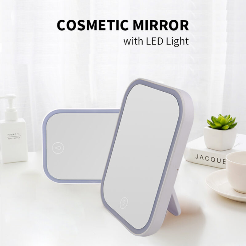 Adjustable Portable LED Makeup Mirror (USB Chargeable & Battery) - Image 2