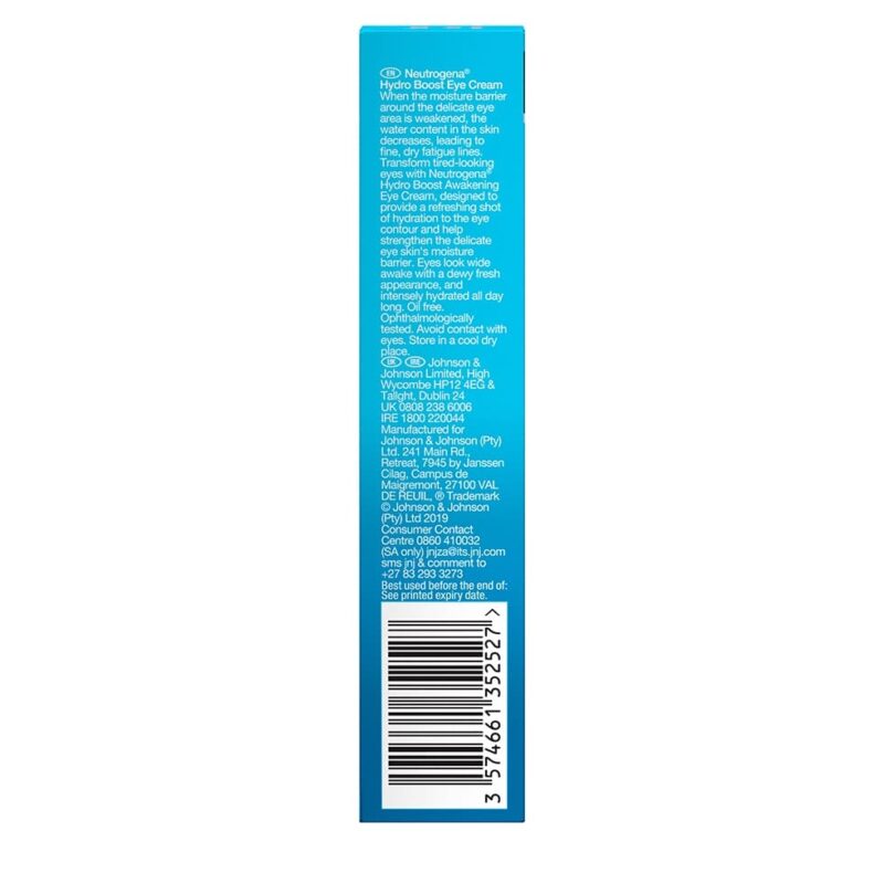 Neutrogena Hydro Boost Awakening Eye Cream 15ml (Designed to provide a refreshing shot of hydration to the eye contour) - Image 2
