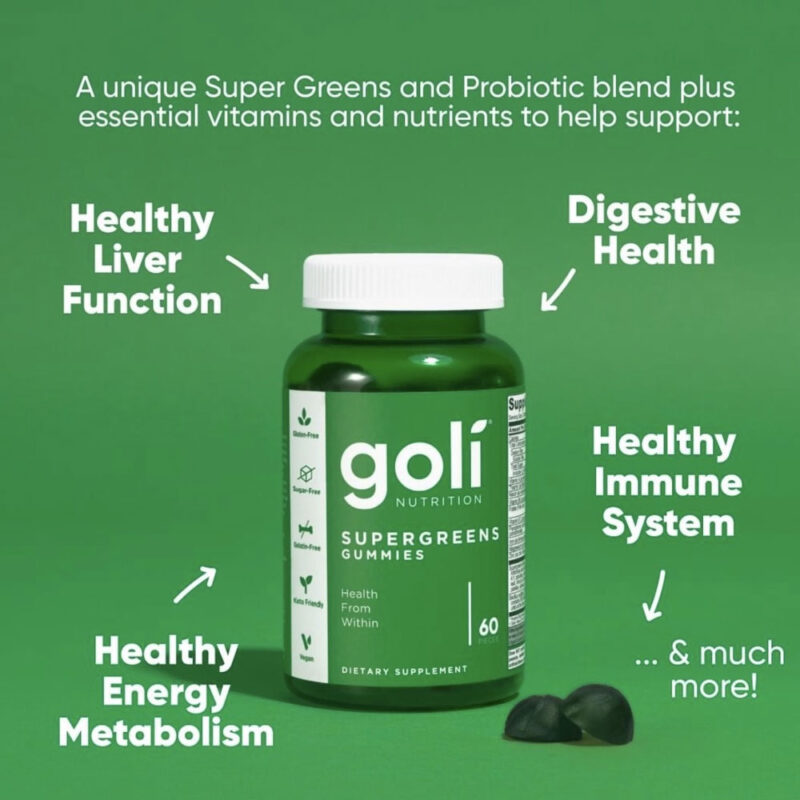 Goli Supergreens Gummies - 60 Gummies - Image 3