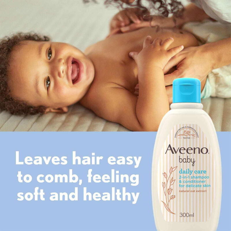 Aveeno Baby daily care 2-in-1 shampoo & conditioner 300ml(Gently cleanses and nourishes for easy combing) - Image 2