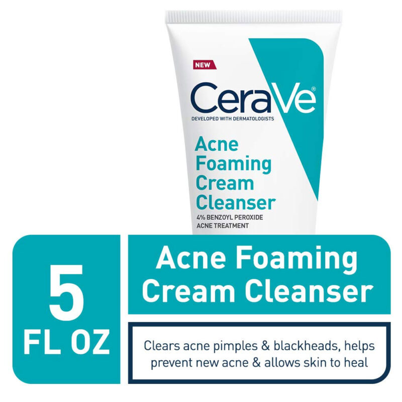 CeraVe Acne Foaming Cream Cleanser 150ml (clears acne pimples and blackheads) - Image 2