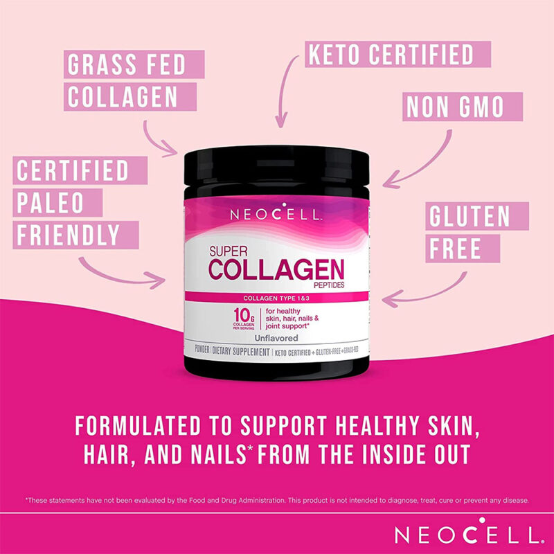 NeoCell Super Collagen Peptides Powder 200g (for healthy skin, hair, nails & joint support) - Image 2