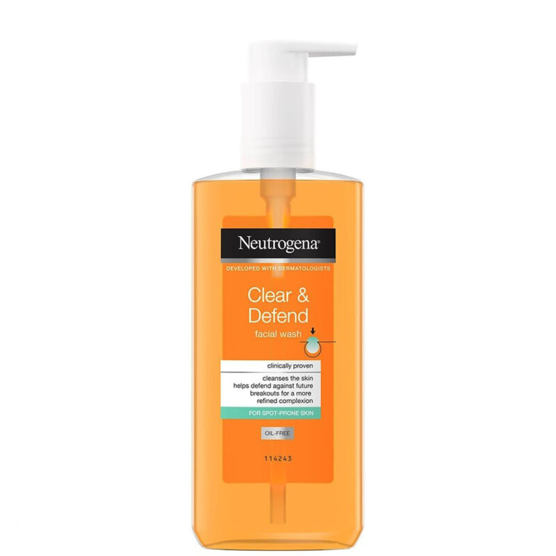 Neutrogena Clear & Defend Facial Wash 200ml (for acne spot-prone skin)