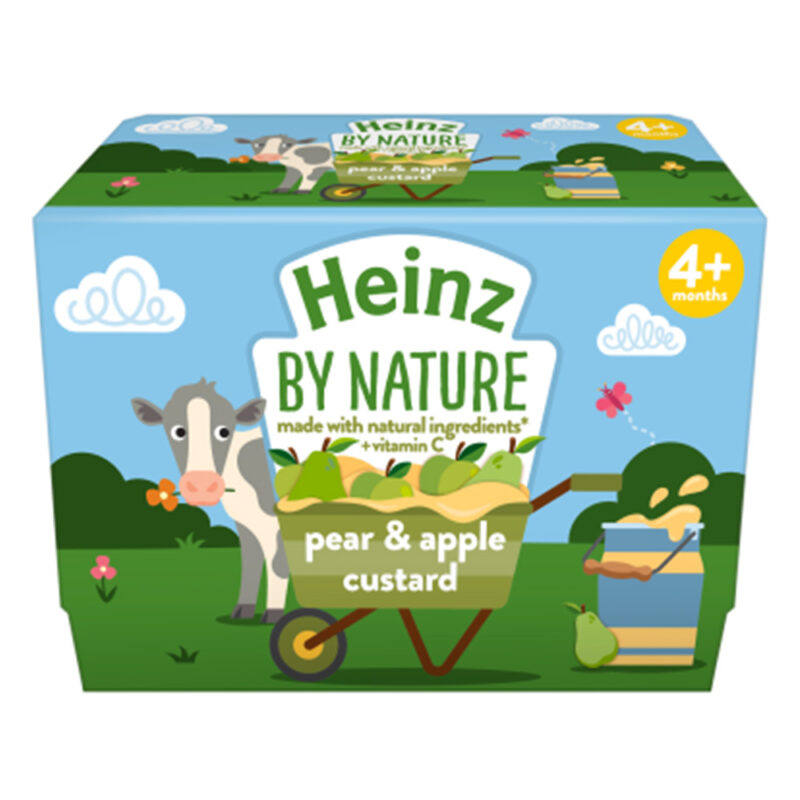 Heinz Pear & Apple Custard 4x100g pack (4months+ onwards)