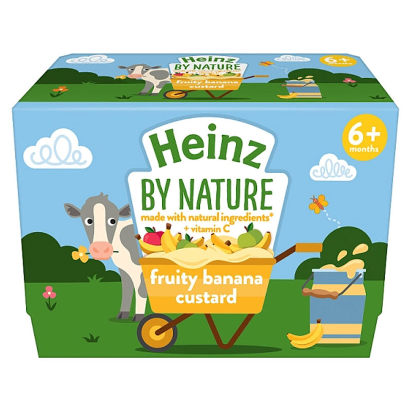 Heinz Fruity Banana Custard 4x100g pack (6months+ onwards)