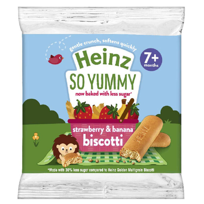 Heinz Strawberry and Banana Biscotti 60g (7months Onwards)