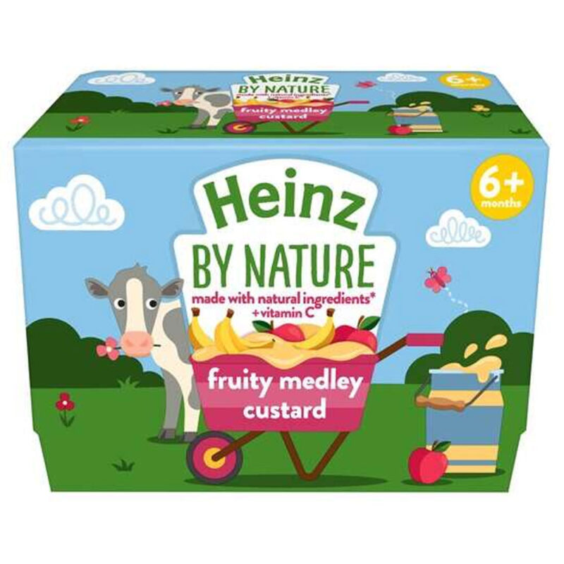 Heinz Fruit Medley Custard 4x100g pack (6months+ onwards)
