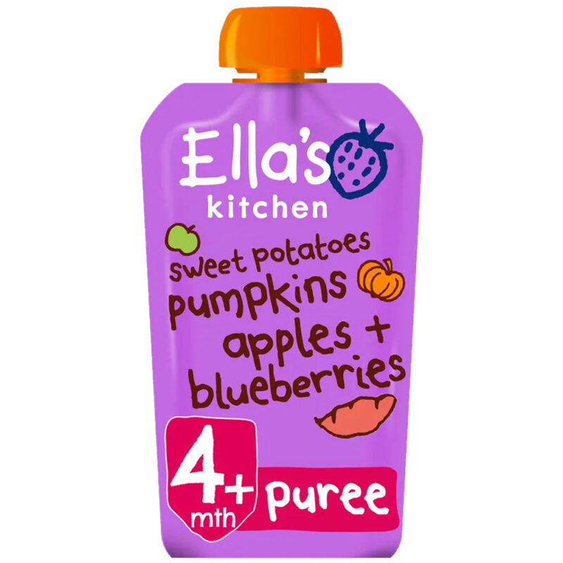 Ella's Kitchen Organic Sweet Potatoes, Pumpkin, Apples and Blueberries 120g (4 Months Onwards)
