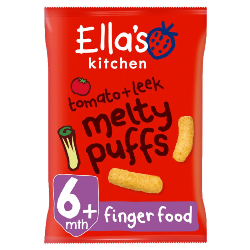 Ella's Kitchen Organic Tomato and Leek Melty Puffs 20g (6 Months Onwards)