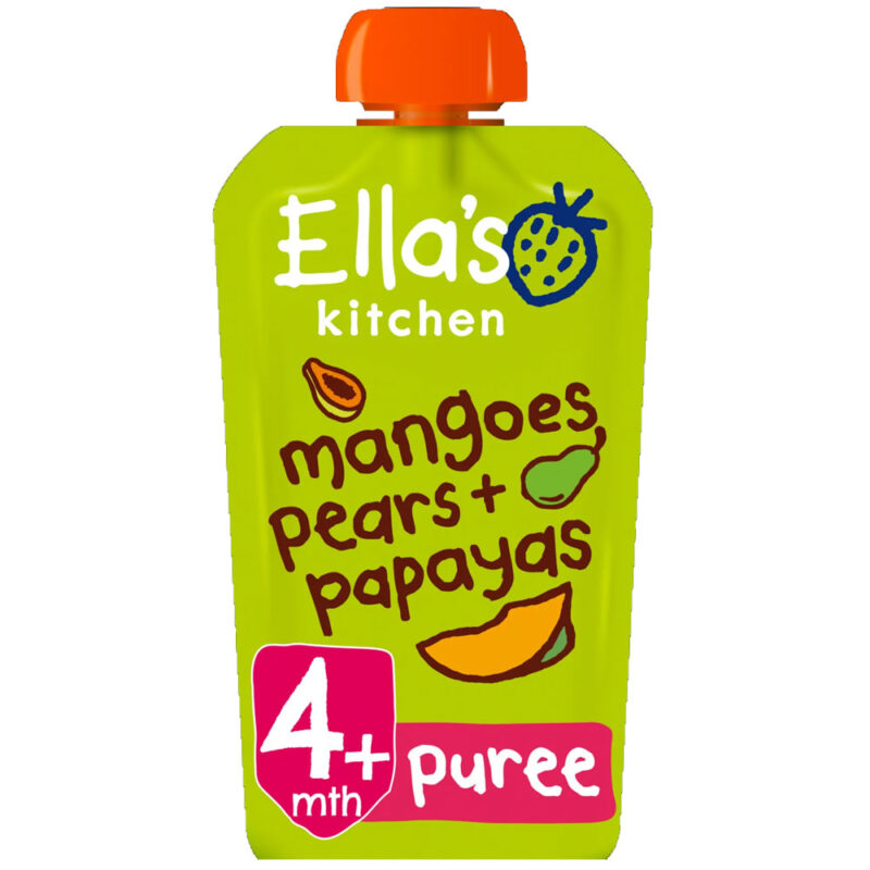 Ella's Kitchen Organic Mangoes Pears + Papayas 120g (4 Months Onwards)