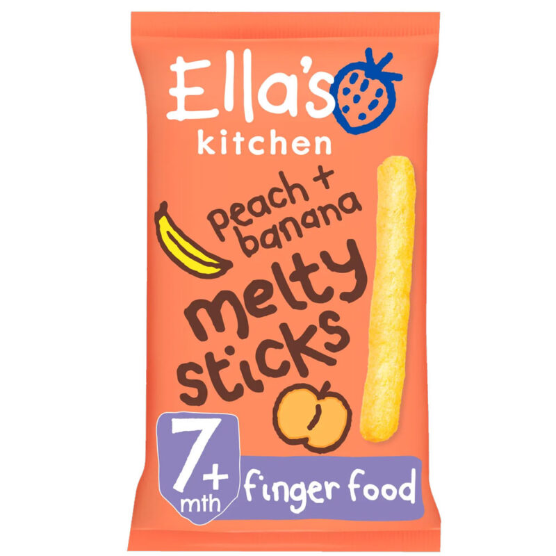Ella’s Kitchen Peach and Banana Melty Sticks 16g (7 Months Onwards)