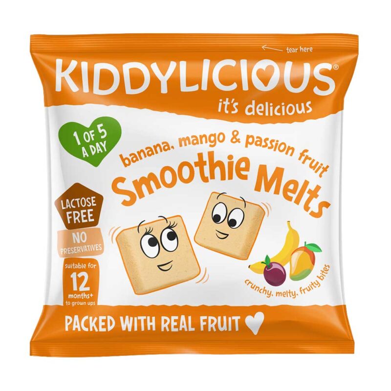 Kiddylicious Banana Mango & Passion Fruit Smoothie Melts Snack 6g (12 months onwards)