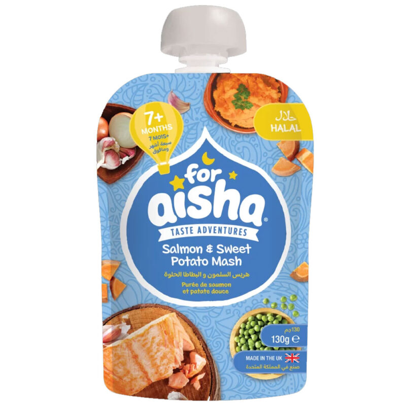 For Aisha Salmon & Sweet Potato Mash 130g (7 Months Onwards)