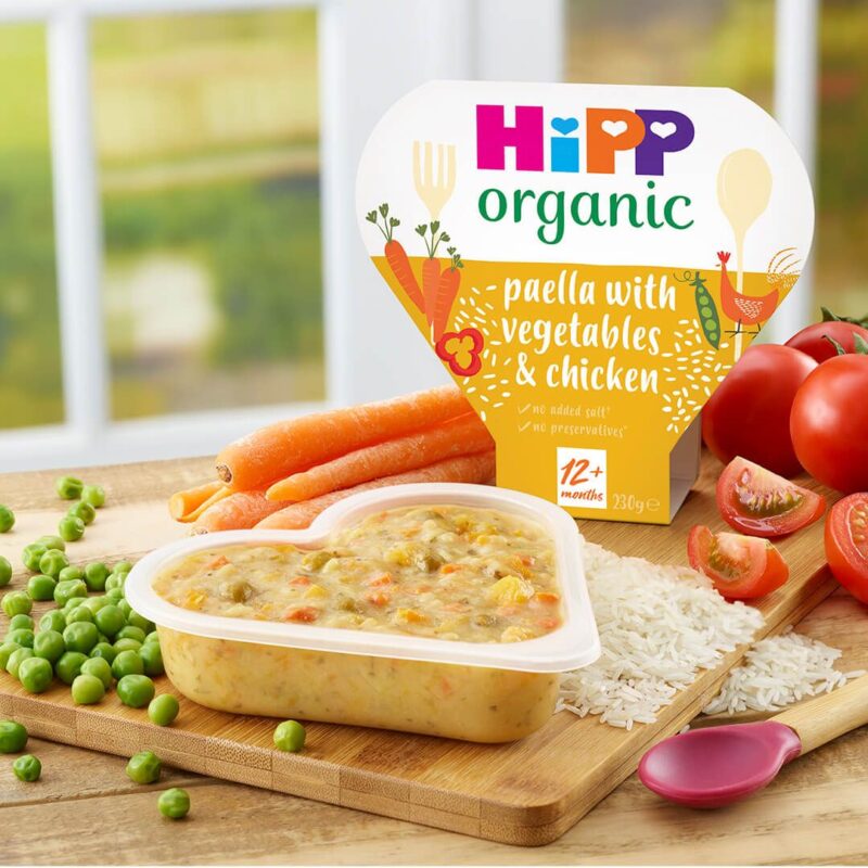 HiPP Organic Paella with Vegetables & Chicken Toddler Tray Meal 230g (12 Months Onwards) - Image 2