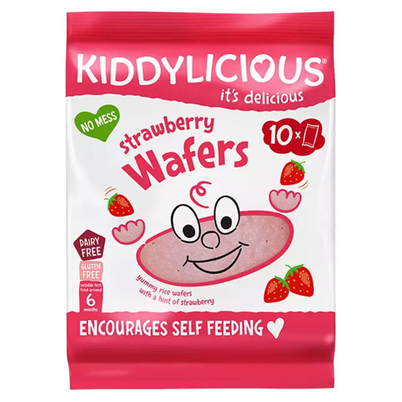 Kiddylicious Strawberry Wafers Snack 40g (6 Months Onwards)