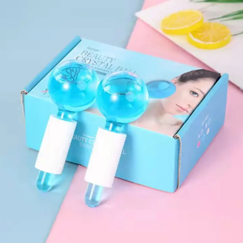 Ice Globe Facial Massage Roller 2 Piece Set (Skin Massager for Face & Eye Treatment) - Image 3
