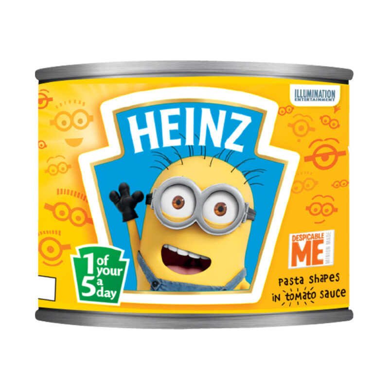Heinz Despicable Me Minions Pasta Shapes in Tomato Sauce 205g