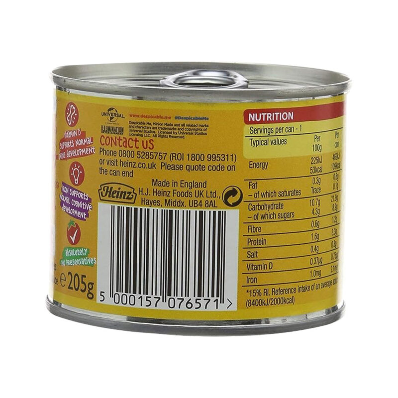 Heinz Despicable Me Minions Pasta Shapes in Tomato Sauce 205g - Image 2