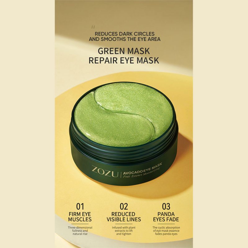 ZOZU Smooth Under Eye Mask 30 Pairs Pack (Avocado & Gold) - Image 4