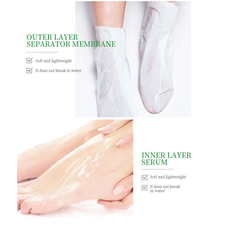 BIOAQUA Foot Mask Sheet 3 Pair Set (Avocado Niacinamide Moisturizing Foot Mask) - Image 2