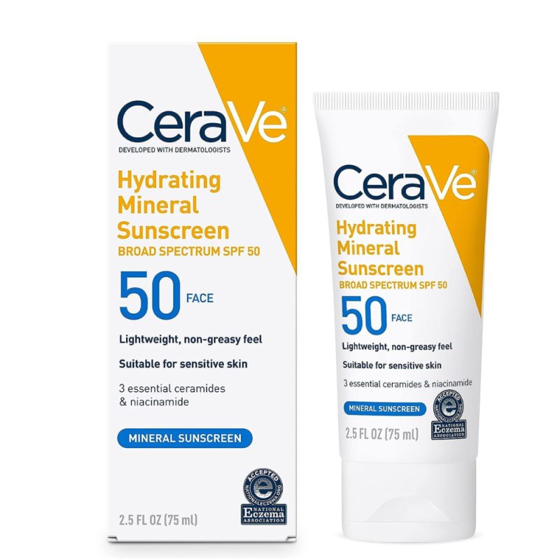 CeraVe Hydrating Mineral Sunscreen SPF 50 Face Lotion 75ml