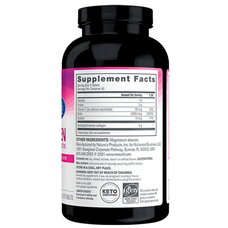 Neocell Super Collagen + Vitamin C & Biotin (270 Tablets) - Image 2