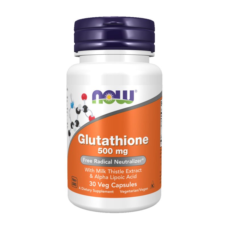 Now Glutathione 500 mg Veg Capsules (30 Veg Capsules)