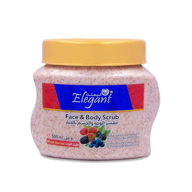 Elegant Face & Body Scrub – Mixed Berries 500ml